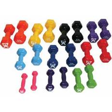 Fitness Cando Vinyl Coated Dumbbell Set 10-pack