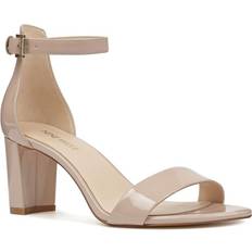 Nine West Pink Heeled Sandals Nine West Pruce - Natural Patent