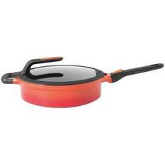 Red Saute Pans Berghoff Gem with lid 27.94 cm