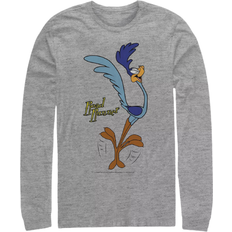 Fifth Sun Looney Tunes Faces of Road Runner Long Sleeve Crew T-shirt Men - Athletic Heather