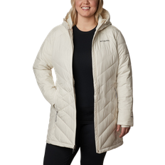 Columbia Women's Heavenly Long Hooded Jacket Plus - Chalk