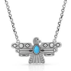 Montana Silversmiths Rising Above Thunderbird Necklace - Silver/Black/Turquoise/Transparent