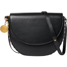 Stella McCartney Frayme Flap Shoulder Bag Medium - Black