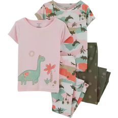 Bow Pajamases Children's Clothing Carter's Dinosaur Snug Fit Pajama Set 4-Piece - Pink/Green (1M975610)