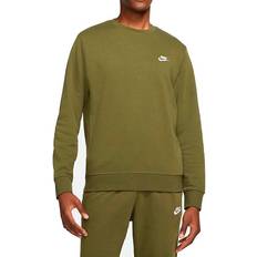 Nike mens french terry crew Nike Sportswear Club French Terry Crew Sweaters - Rough Green/White