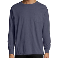 Hanes ComfortWash Garment Dyed Long Sleeve Pocket T-shirt Unisex - Anchor Slate