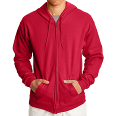 Red Sweaters Hanes ComfortBlend EcoSmart Full Zip Hoodie - Deep Red