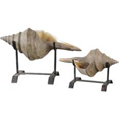 Uttermost Conch Shell Figurine 12" 2pcs