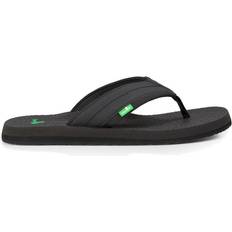 Faux Leather - Men Flip-Flops Sanuk Beer Cozy 2 - Black