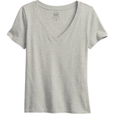 GAP Vintage V-Neck T-shirt - Heather Grey