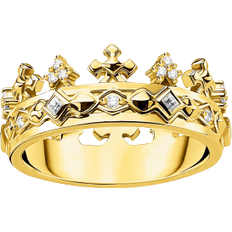 Silber Ringe Thomas Sabo Crown Ring - Gold/Transparent