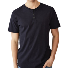 Cotton On Organic Henley T-shirt - Ink Navy