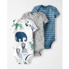 Recycled Materials Bodysuits Children's Clothing Carter's Organic Cotton Rib Bodysuits 3-Pack - Wildlife (V_1K614010)