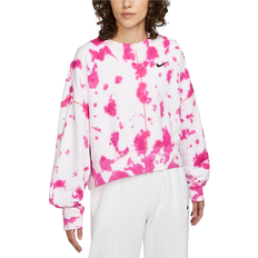 Nike Sportswear Oversized Fleece Tie-Dye Crew Women's Hoodies & Sweatshirts - Multicolor