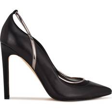 Nine West Textile Heels & Pumps Nine West Twila Pointy Toe - Black Leather