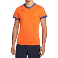 Orange - Tennis T-shirts Nike Court Dri-FIT ADV Rafa Short-Sleeve Tennis Top Men - Magma Orange/Deep Royal Blue/Deep Royal Blue