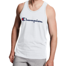 Unisex Tank Tops Champion Classic Graphic Script Logo Tank Top Unisex - White