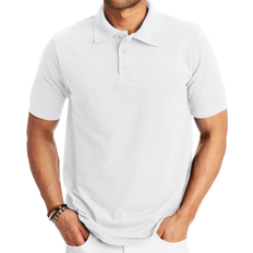 Hanes FreshIQ X-Temp Pique Polo Shirt - White