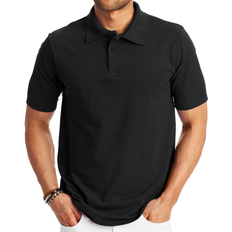 Hanes FreshIQ X-Temp Pique Polo Shirt - Black