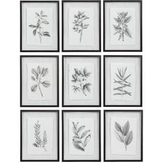 Black Wall Decorations Uttermost Farmhouse 9-pack Framed Art 18x23" 9pcs