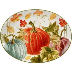 Certified International Autumn Harvest Oval Serving Platter & Tray