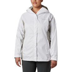 White - Women Rain Clothes Columbia Women’s Arcadia II Jacket Plus - White/Flint Grey