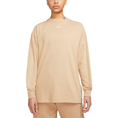 Nike Sportswear Essentials Long-Sleeve Top Women's - Hemp/White