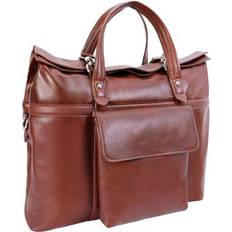 Edgefield | 17” Leather Roll-Top Laptop Briefcase - Brown