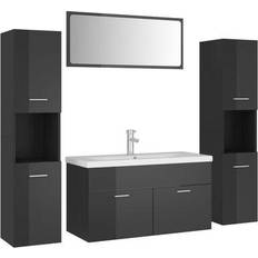 Muebles de Baño vidaXL Juego De Muebles De Baño Madera De Ingeniería Blanco