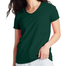 Hanes Women's Essential-T Short Sleeve V-Neck T-Shirt - Deep Forest