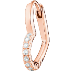 Thomas Sabo Charm Club Single Hoop Heart Earring - Rose Gold/Transparent