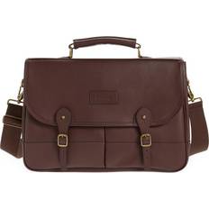 Barbour Leather Briefcase - Chocolate