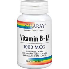 Solaray Vitamine e Minerali Solaray Vitamin B-12 Cherry 1000 mcg 90 Lozenges