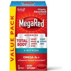 Schiff Schiff MegaRed Advanced Softgels Total Body Refresh Krill Oil Omega 3 500 mg 65 Softgels