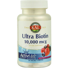 Biotin 10000 mcg Kal Ultra Biotin ActivMelt Mixed Berry 10000 mcg 60 MicroTablets