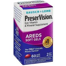 Bausch & Lomb PreserVision Eye Vitamin and Mineral Supplement AREDS Softgel Formula 60 Softgels