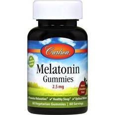 Carlson Melatonin Gummies Natural Strawberry 2.5 mg 60 Gummies