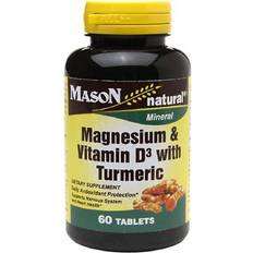 Vitamins & Supplements Mason Natural Magnesium Vitamin D3 with Turmeric 60 Tablets