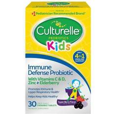 Vitamins & Supplements iHealth Culturelle Kids Immune Defense Probiotic Chewable 30ct (Elderberry)