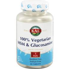 Vitamins & Supplements Kal MSM and Glucosamine 100% Vegetarian 60 Tablets 60 pcs