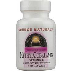 Source Naturals MethylCobalamin Vitamin B-12 Cherry 1 mg 60 Lozenges 120 pcs