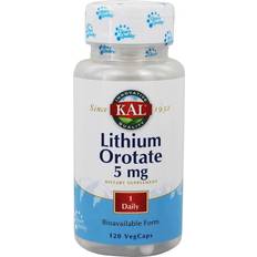 Kal Lithium Orotate Dietary Supplement 5 mg 120 VegCaps