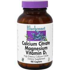 Bluebonnet Nutrition Calcium Citrate Magnesium Plus Vitamin D3 90 Caplets