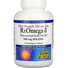 Natural Factors RxOmega-3 Maximum Triple Strength 900 mg 150 Softgels