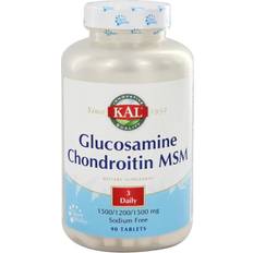 Vitaminas y Suplementos Kal Glucosamine Chondroitin And MSM 90 Tablets