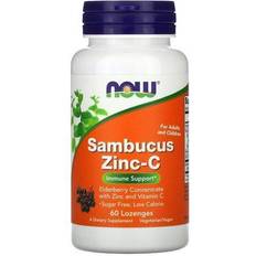 Vitaminer & Kosttilskud Now Foods Sambucus Zinc+C Elderberry 60 stk