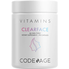 Codeage Codeage Clearface Vitamins with Probiotic & Cleansing Blend Face & Skin Supplement 90 Capsules 90 pcs