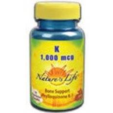 K1 vitaminer Nature's Life Bone Support K-1 Phylloquinone 1000 mcg 50 Vegetarian Capsules