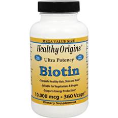 Biotin 10000 mcg Healthy Origins Biotin 10000 mcg. 360 Vegetarian Capsules