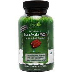 Irwin Naturals Brain Awake Max3 Nitric Oxide Booster 60 Liquid Softgels